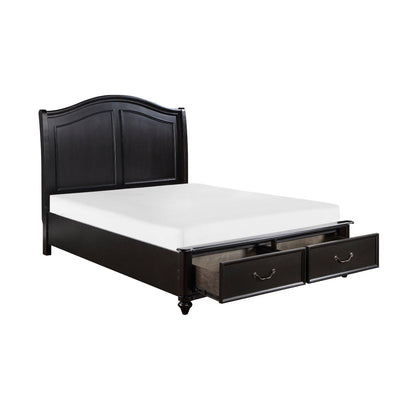 (3) Queen Platform Bed with Footboard Storage 1420-1*