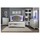 (3) Eastern King Platform Bed with Footboard Storage 1430K-1EK*
