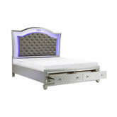 (3) Queen Platform Bed with Footboard Storage 1430-1*