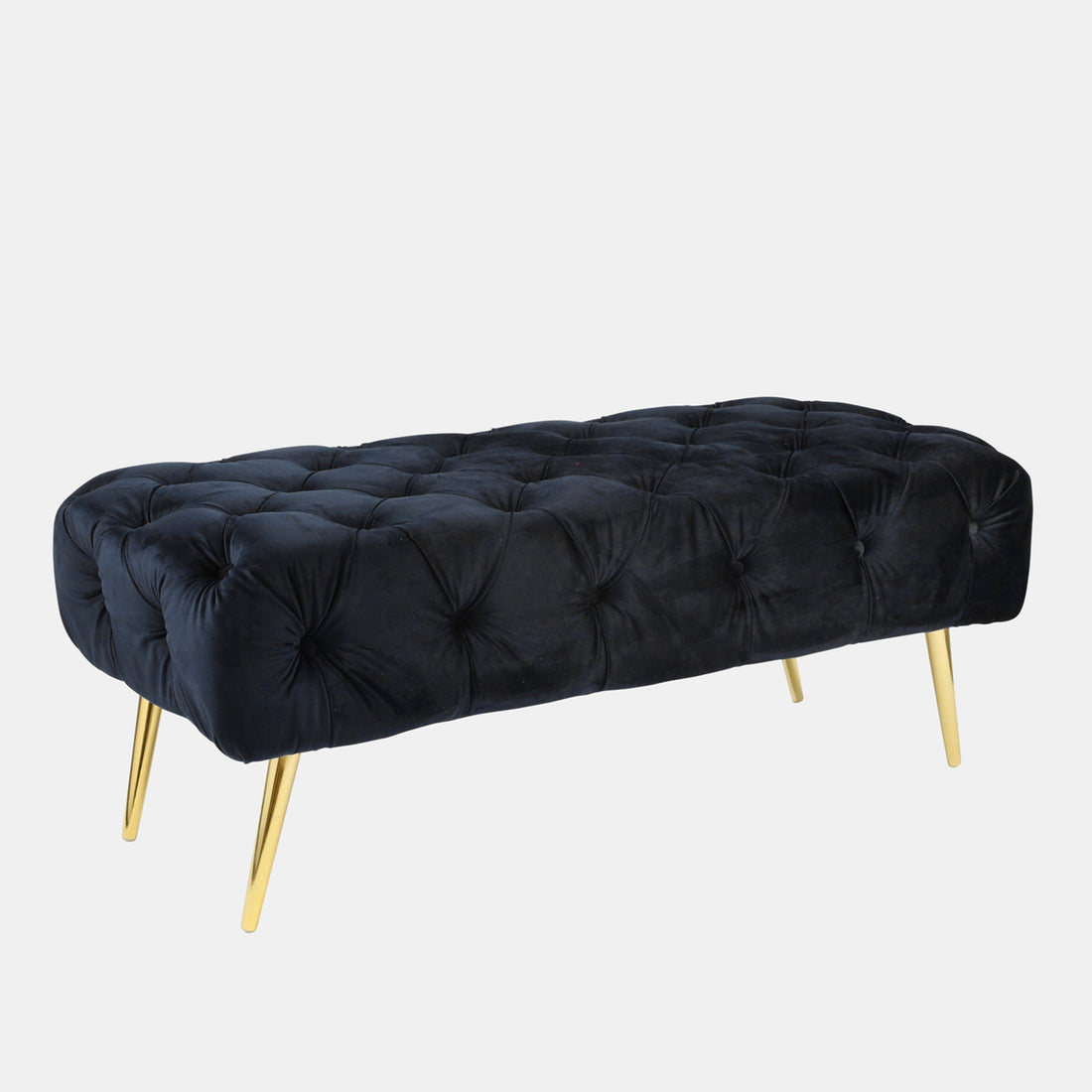 Sagebrook Home Tufted 40&quot; Bench, Black, Kd