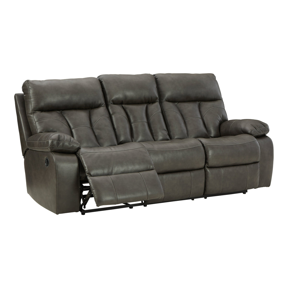 Willamen Reclining Sofa with Drop Down Table Ash-1480189