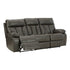 Willamen Reclining Sofa with Drop Down Table Ash-1480189