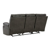 Willamen Reclining Sofa with Drop Down Table Ash-1480189