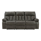 Willamen Reclining Sofa with Drop Down Table Ash-1480189