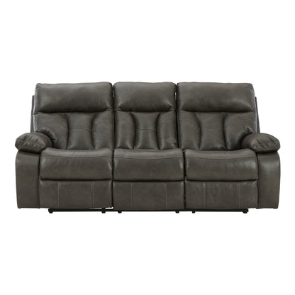 Willamen Reclining Sofa with Drop Down Table Ash-1480189