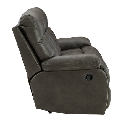 Willamen Reclining Sofa with Drop Down Table Ash-1480189