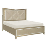 (3) Eastern King Platform Bed with LED Lighting and Footboard Storage 1522K-1WFEK*