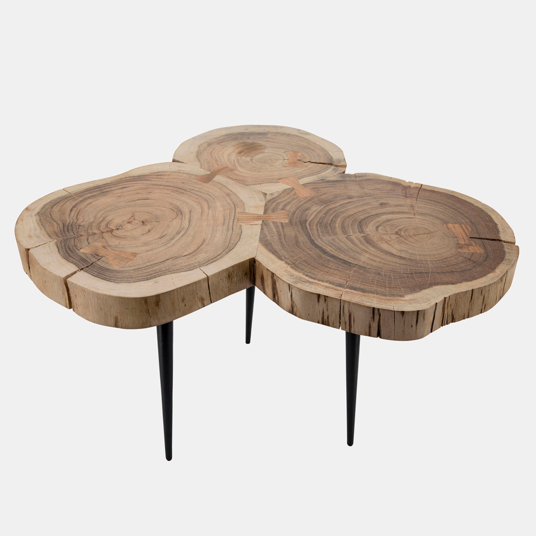 Sagebrook Home 20&quot; 3-legged Wooden Side Table, Brown