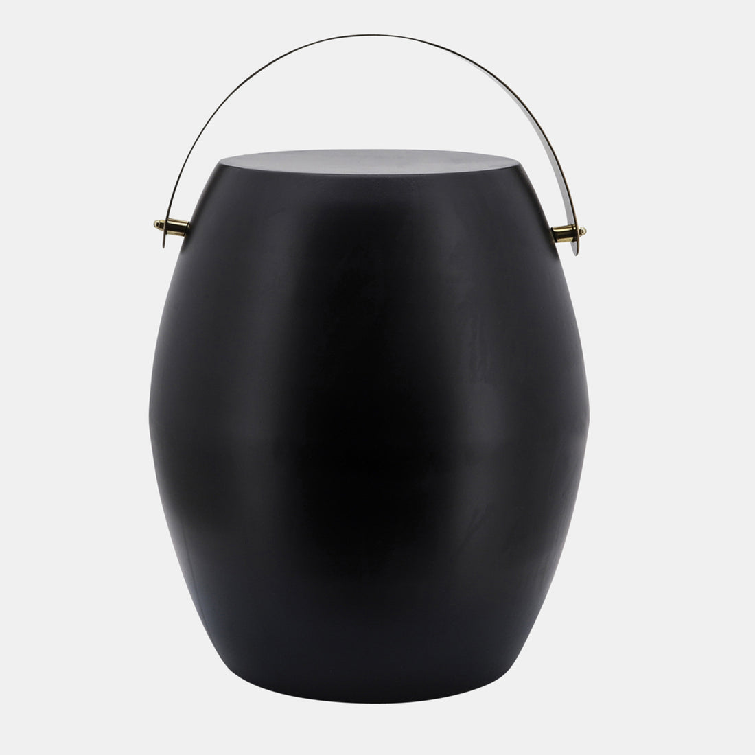 Sagebrook Home 18&quot;h Metal Barrel Accent Table, Black