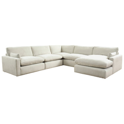Sophie 5-Piece Sectional with Chaise Ash-15704S7