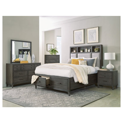 (3) QUEEN PLFM BED W/FB DRW, LED 1573-1*
