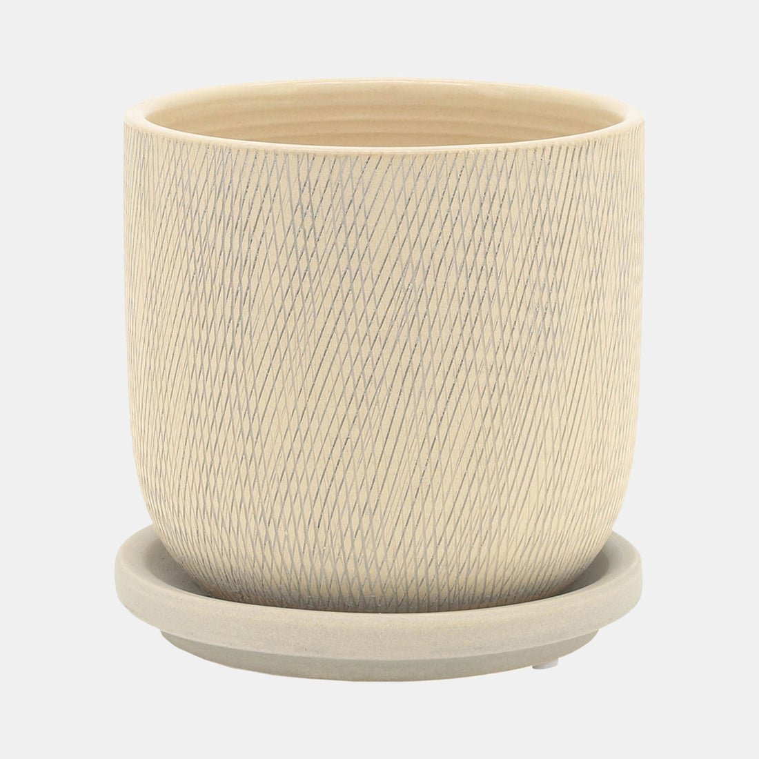 Sagebrook Home S/2 5/6&quot; Mesh Planter W/ Saucer, Sage