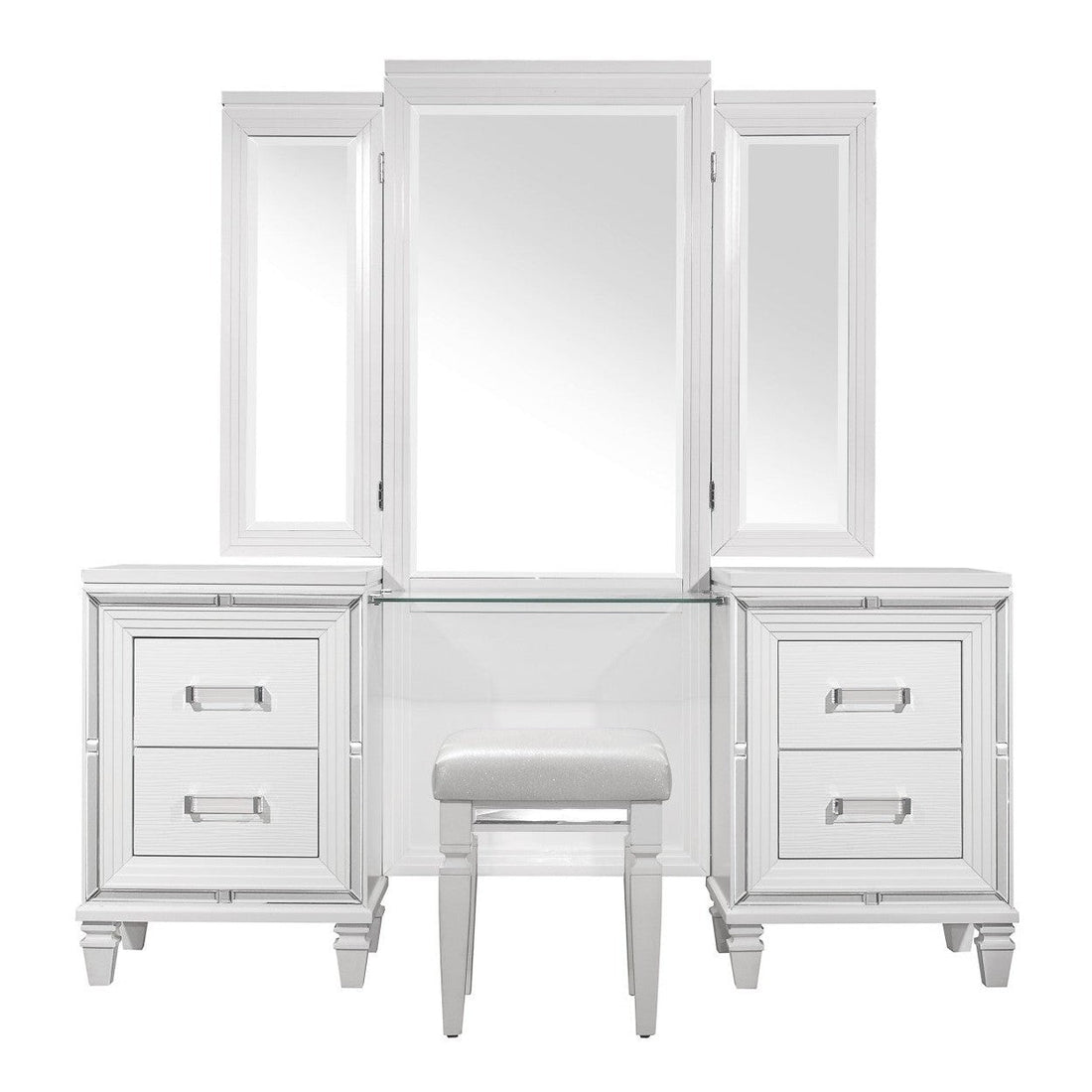 (3) Vanity Dresser with Mirror 1616W-15*