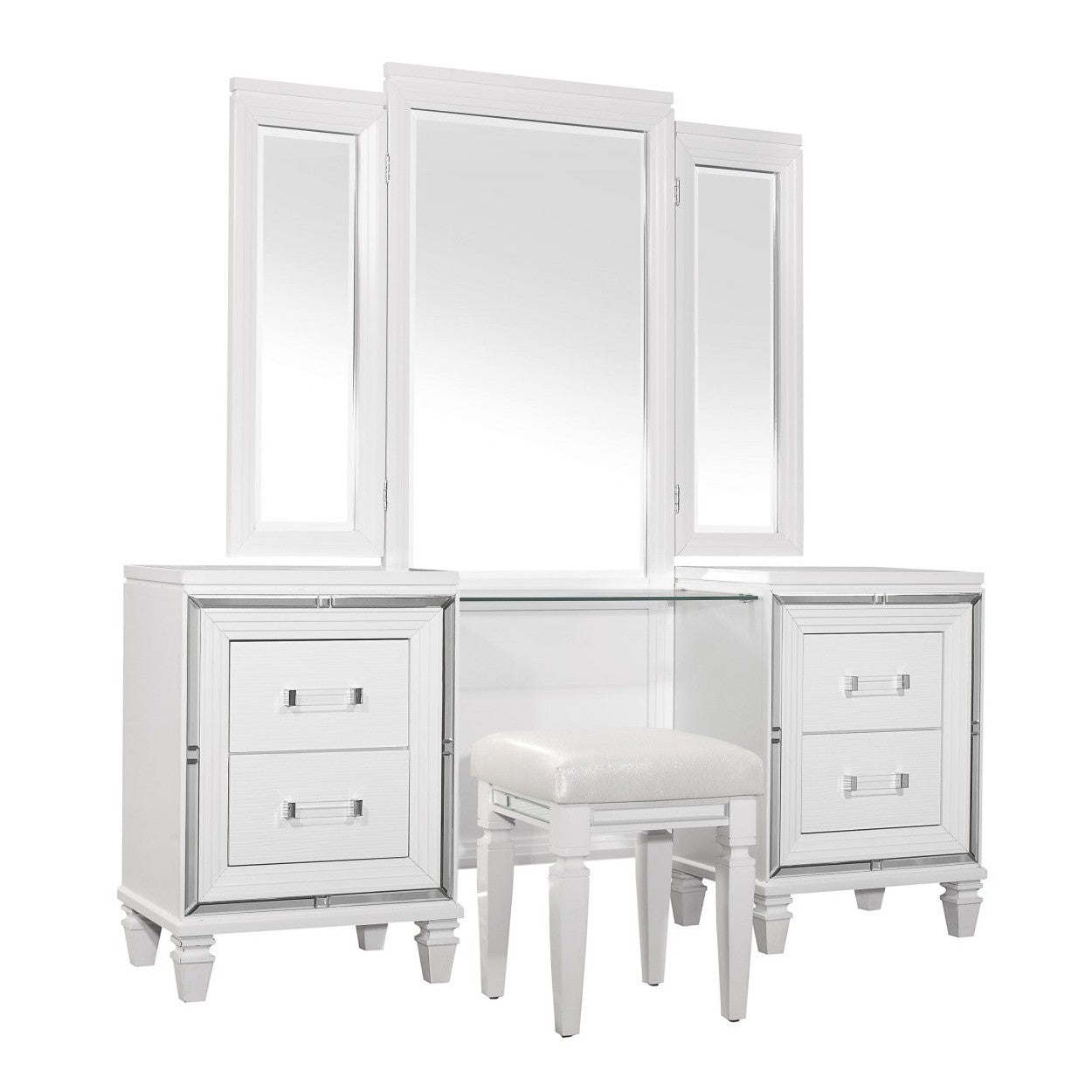 (3) Vanity Dresser with Mirror 1616W-15*