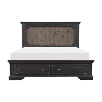 (3) Eastern King Platform Bed with Footboard Drawers 1647K-1EK*