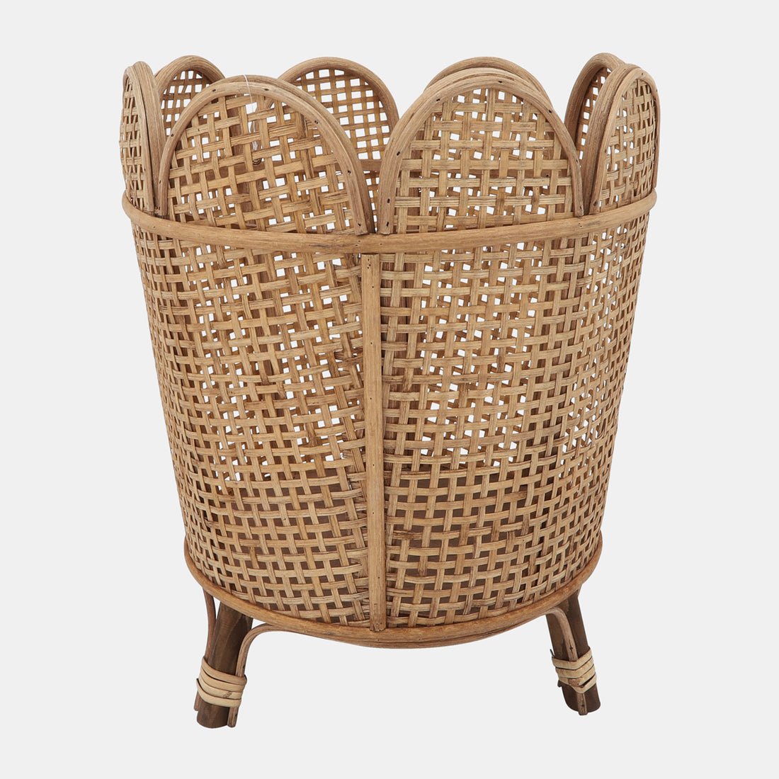 Sagebrook Home Bamboo/rattan, S/2 11/14&quot;d Wavy Planters, Brown