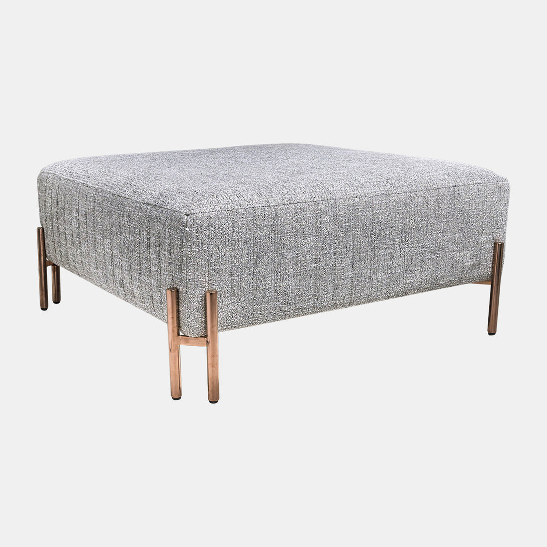 Sagebrook Home Square Ottoman - Gray Kd