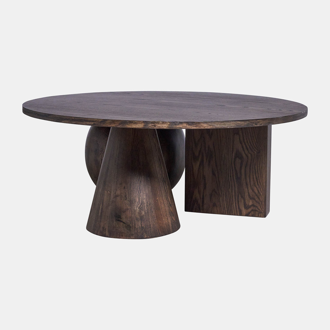 Sagebrook Home Geometric Shaped Legs Coffee Table, Brown Kd