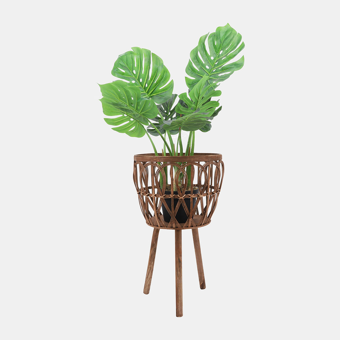 Sagebrook Home S/3 Bamboo Planters 11/13/15&quot; Brown