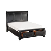 (3) CK PLFM BED W/ FB DRAWERS 1714KBK-1CK*