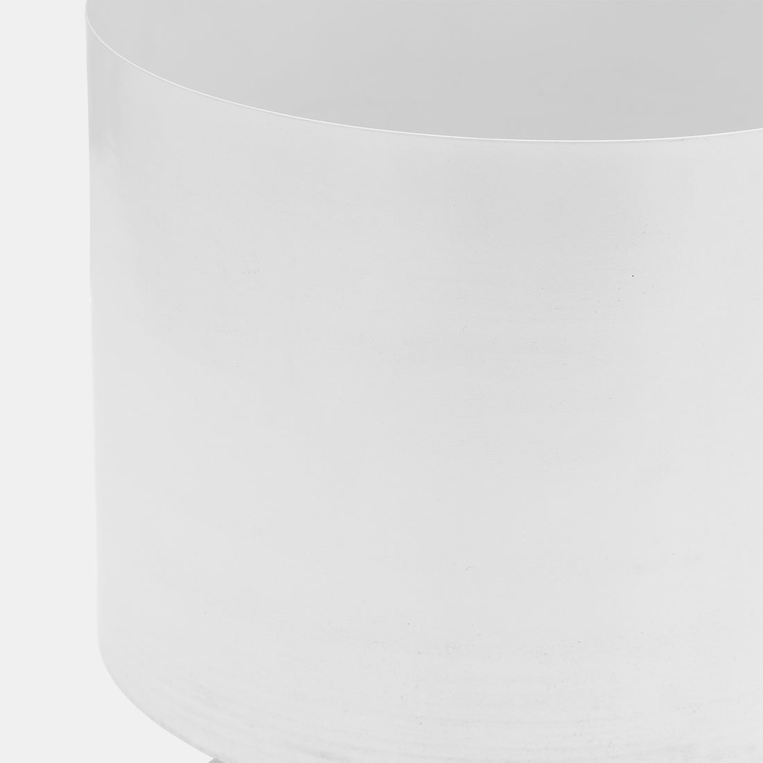 Sagebrook Home Ec Metal,10&quot;,flat Round Base Planter,white