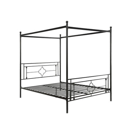 QUEEN SIZE CANOPY METAL BED, ROUND POST, 3A 1758-1