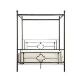 QUEEN SIZE CANOPY METAL BED, ROUND POST, 3A 1758-1