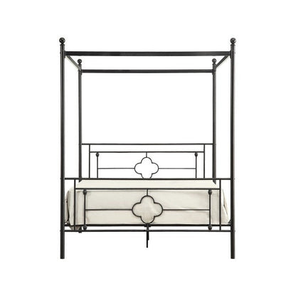 QUEEN SIZE CANOPY METAL BED, ROUND POST, 3A 1758-1