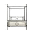 QUEEN SIZE CANOPY METAL BED, ROUND POST, 3A 1758-1