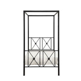 TWIN SIZE CANOPY METAL BED, SQ POST, 3A 1759T-1