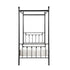 TWIN SIZE CANOPY METAL BED, ROUND POST, 3A 1761T-1