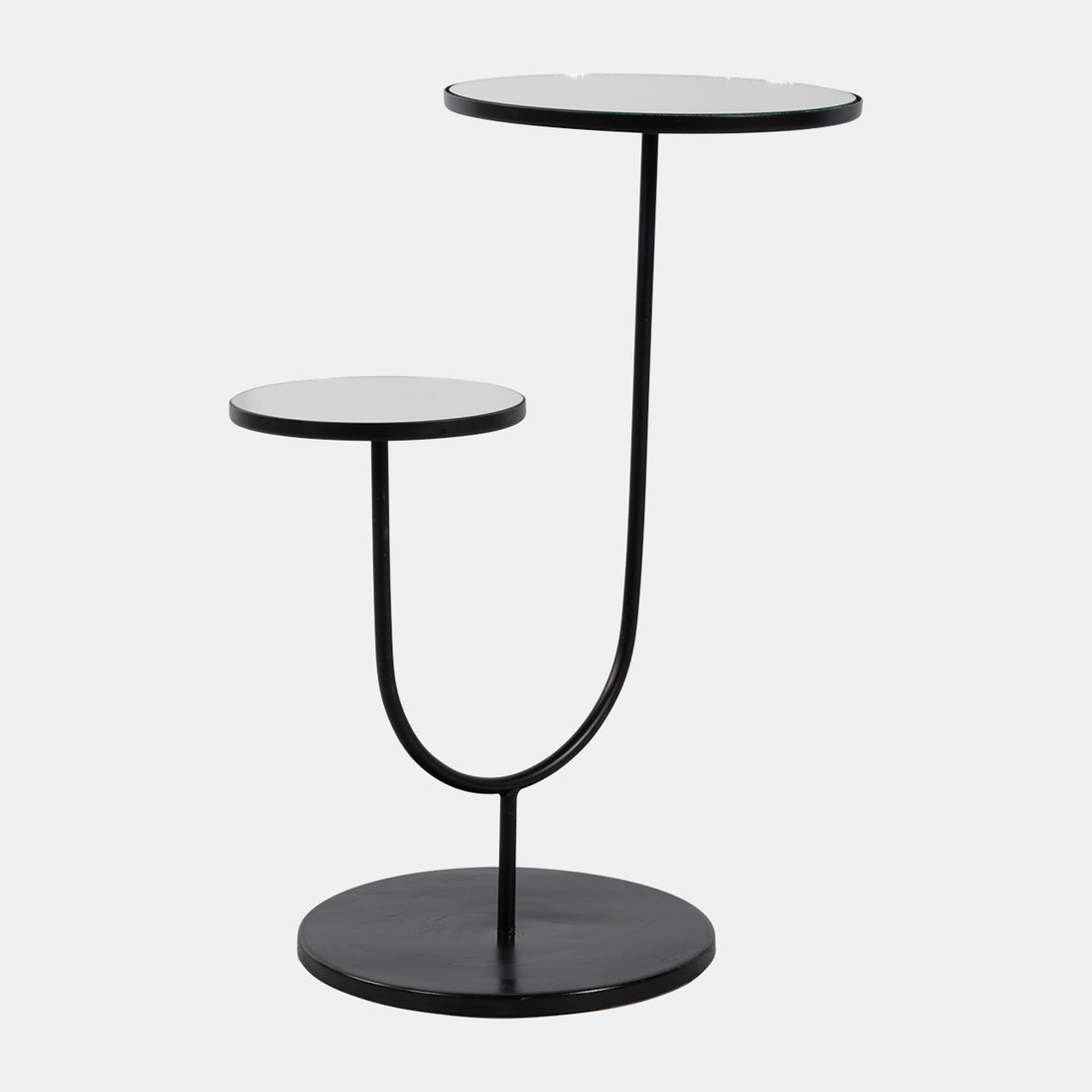 Sagebrook Home Metal, 19&quot;dx25&quot;h 2-tiered Side Table W/ Mirror Top