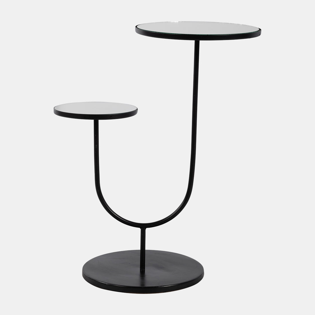Sagebrook Home Metal, 19&quot;dx25&quot;h 2-tiered Side Table W/ Mirror Top