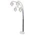 Maisel Floor Lamp with 4 Staggered Shades Black 1771N