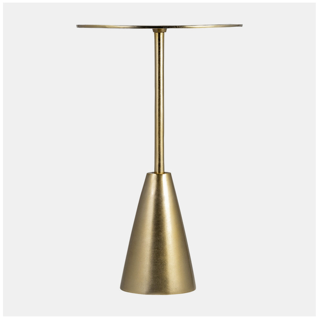 Sagebrook Home Metal,14x23&quot;h,cone Base Side Table,gold Kd