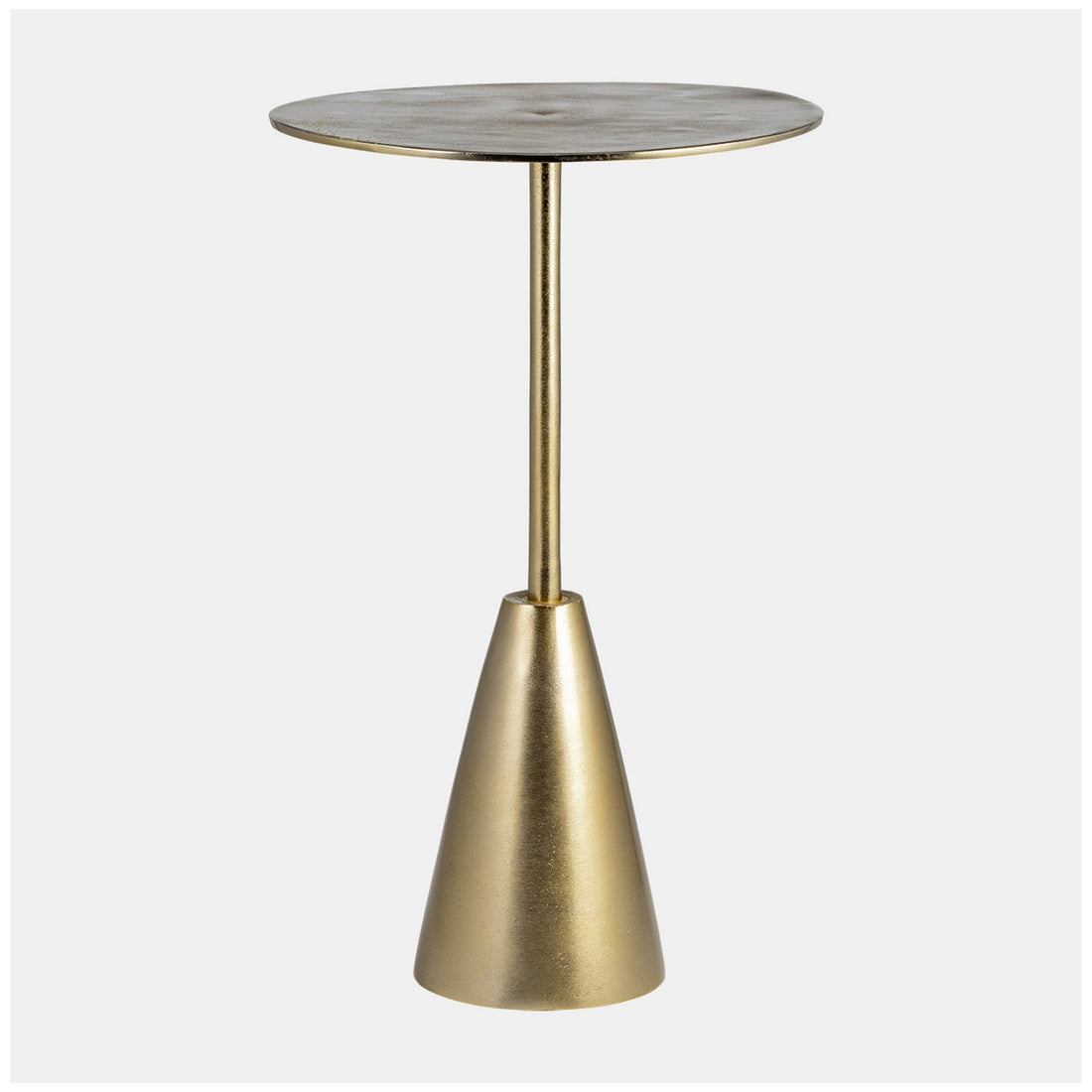 Sagebrook Home Metal,14x23&quot;h,cone Base Side Table,gold Kd