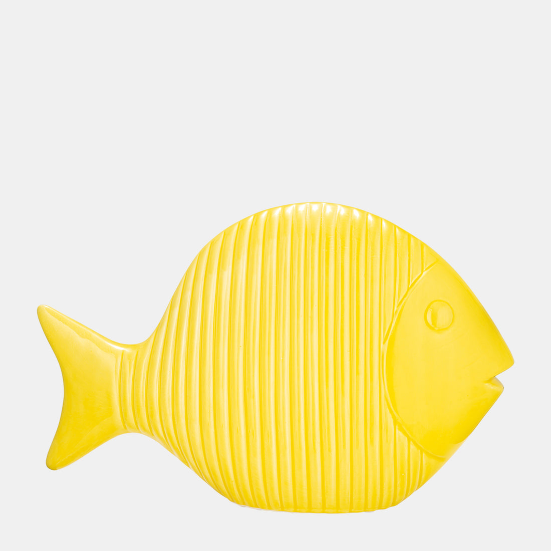 Sagebrook Home Cer,16&quot;,v Striped Fish,yellow