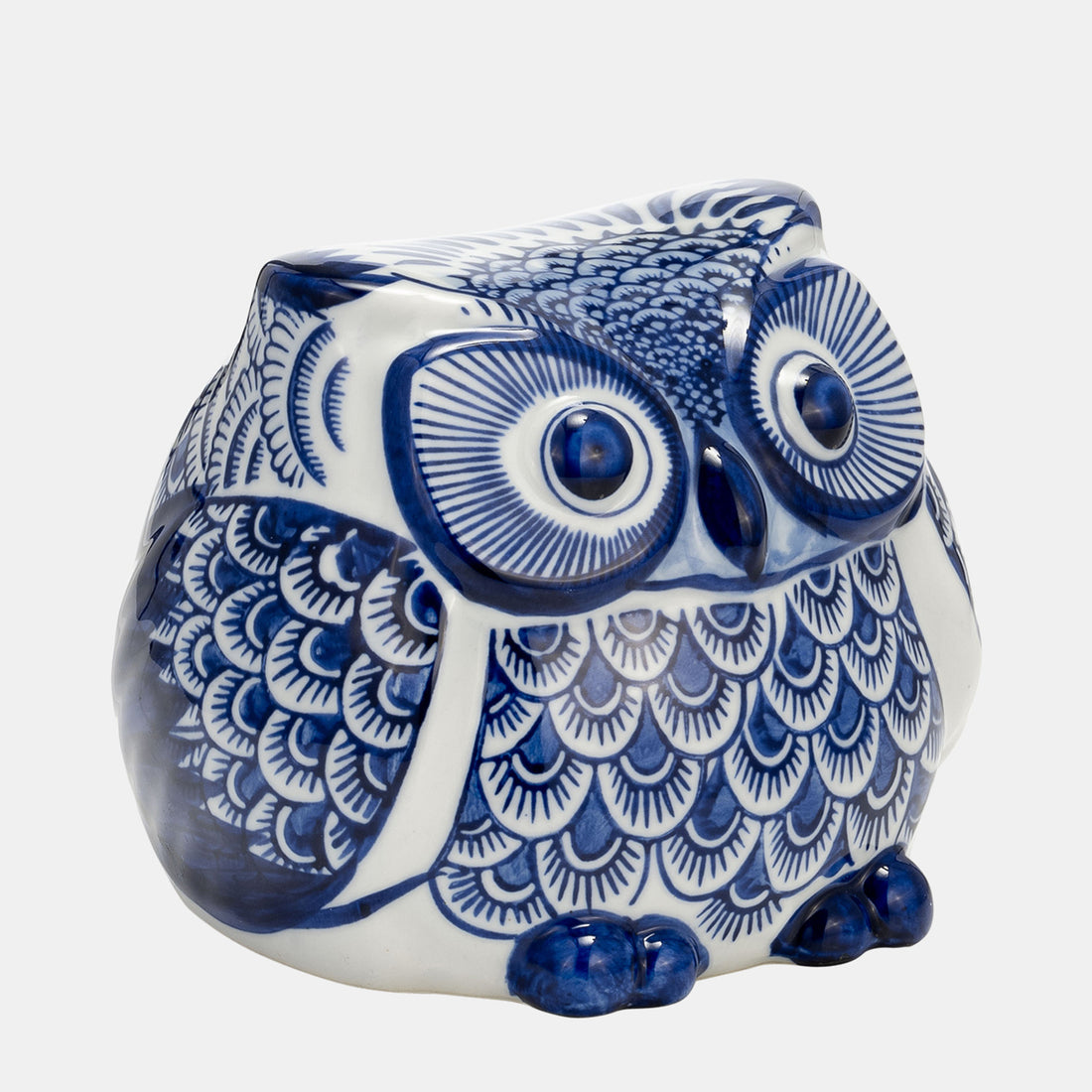 Sagebrook Home Cer, 5&quot;h Chinoiserie Owl, Blue/white