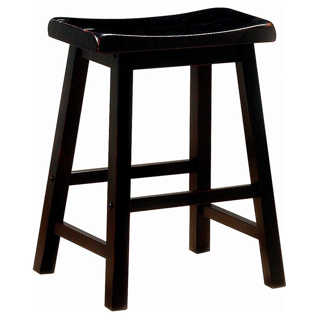 Durant Wooden Counter Height Stools Black (Set of 2) 180019
