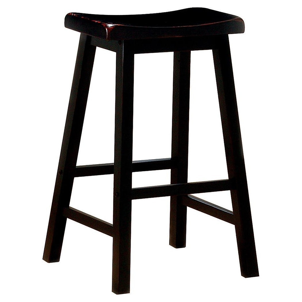 Durant Wooden Bar Stools Black (Set of 2) 180029