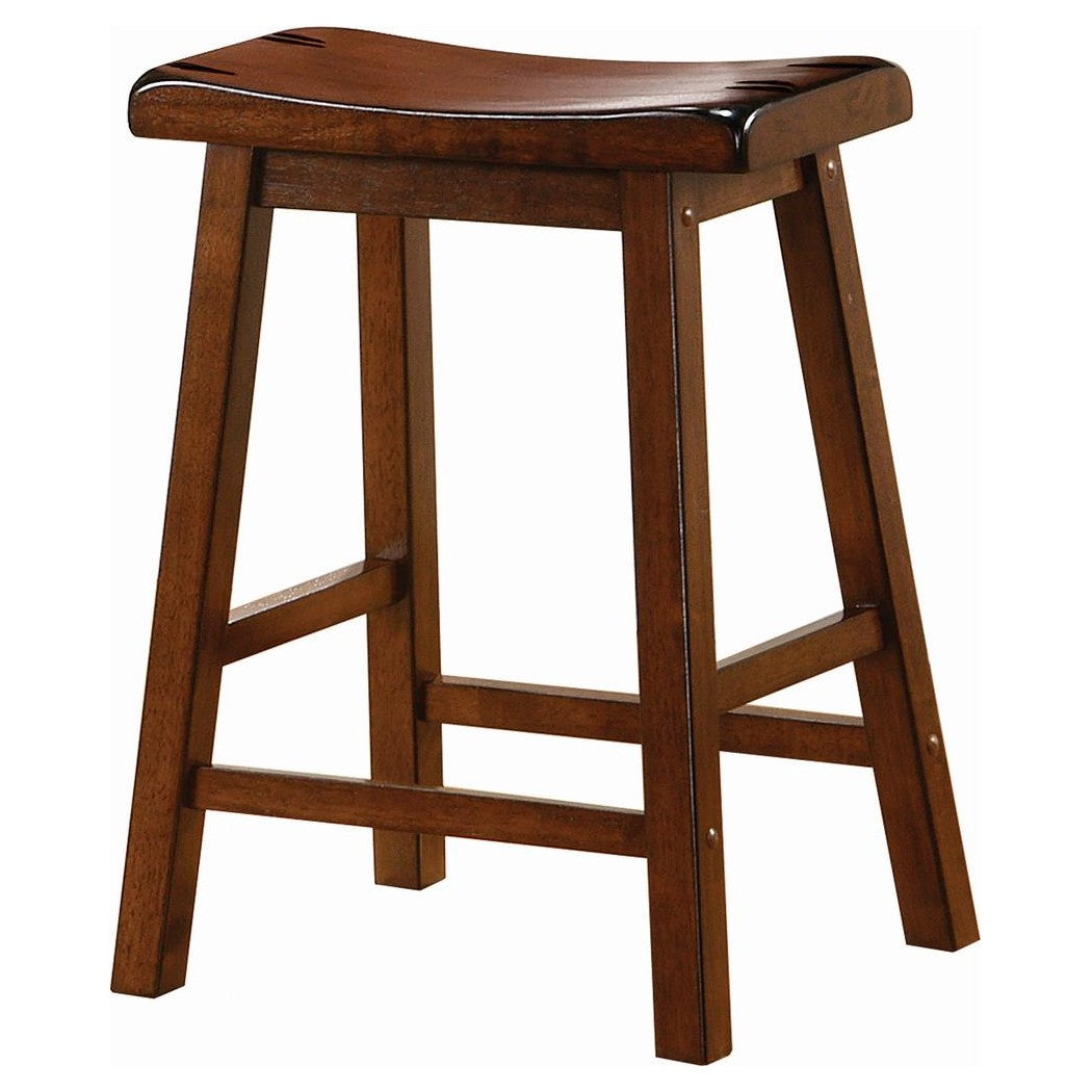 Durant Wooden Counter Height Stools Chestnut (Set of 2) 180069