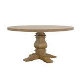 Florence Round Pedestal Dining Table Rustic Smoke 180200