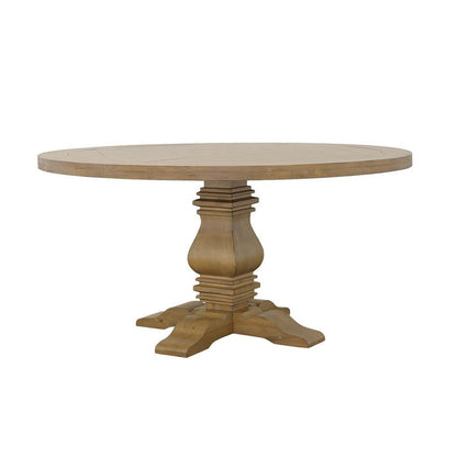 Florence Round Pedestal Dining Table Rustic Smoke 180200