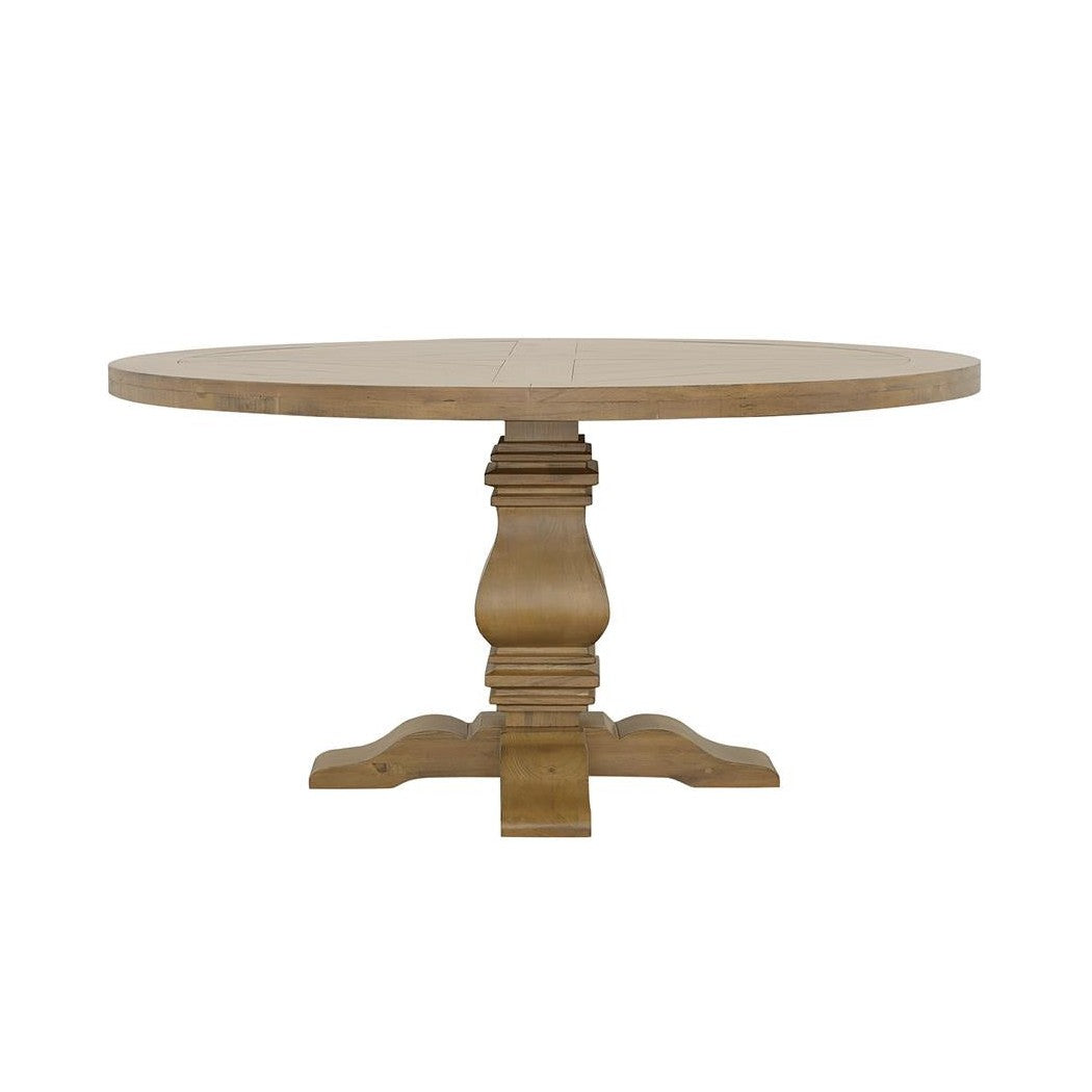 Florence Round Pedestal Dining Table Rustic Smoke 180200