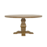 Florence Round Pedestal Dining Table Rustic Smoke 180200