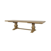 Florence Double Pedestal Dining Table Rustic Smoke 180201