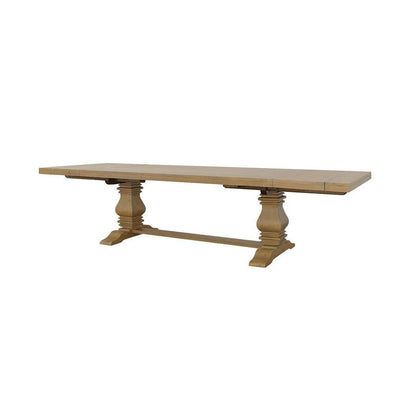 Florence Double Pedestal Dining Table Rustic Smoke 180201