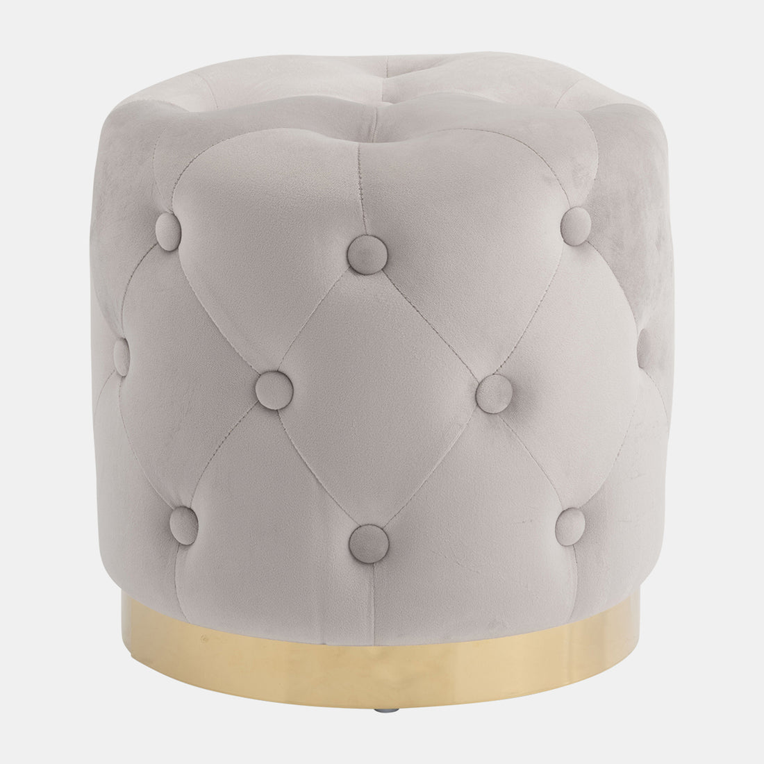 Sagebrook Home S/2 14&quot;/18&quot; Tufted Storage Ottoman,  Light Grey