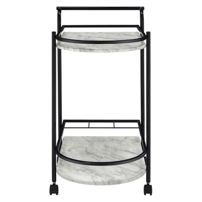 Desiree Rack Bar Cart with Casters Black 181376