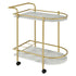 Desiree Rack Bar Cart with Casters Gold 181377